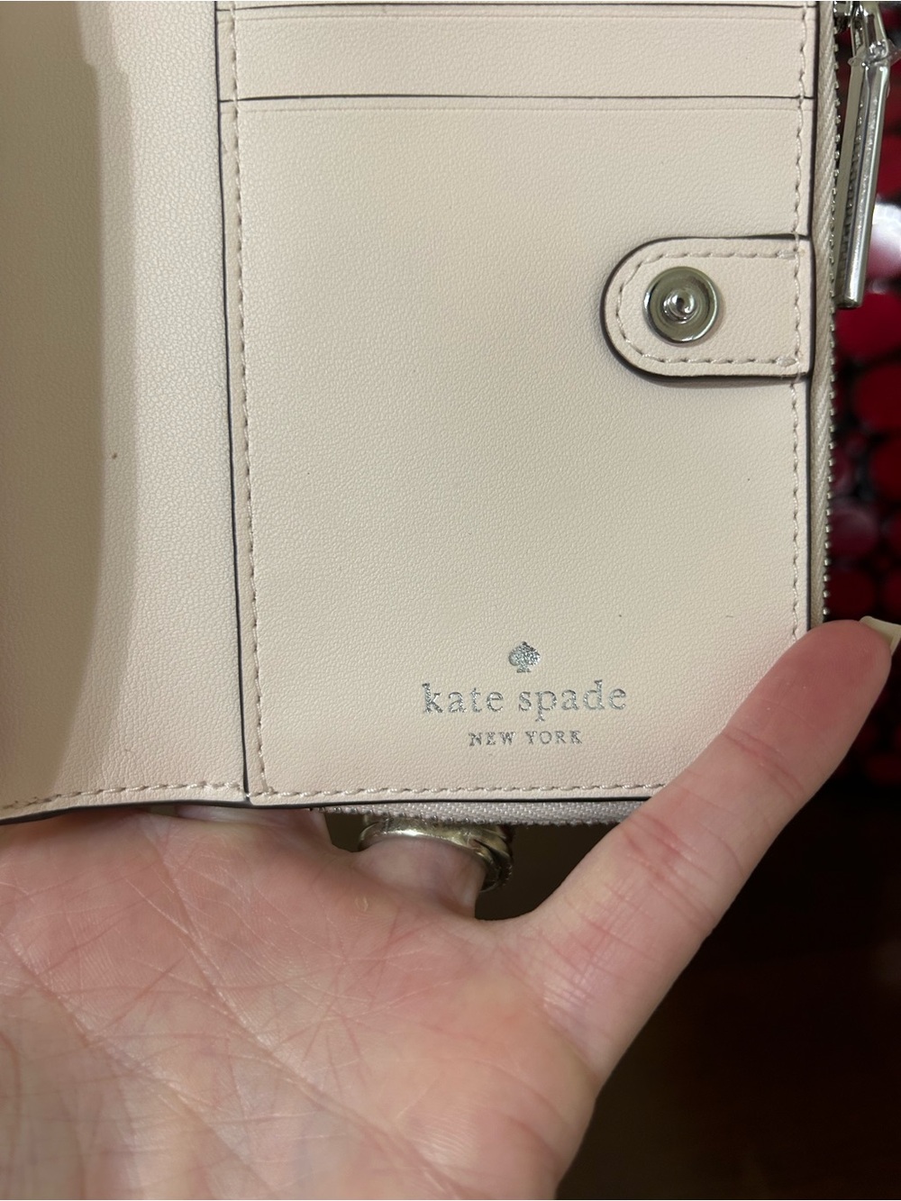 kate spade 3D Floral Small L-zip Wallet in Fresh Peach MSRP $219 - Picture 10 of 16